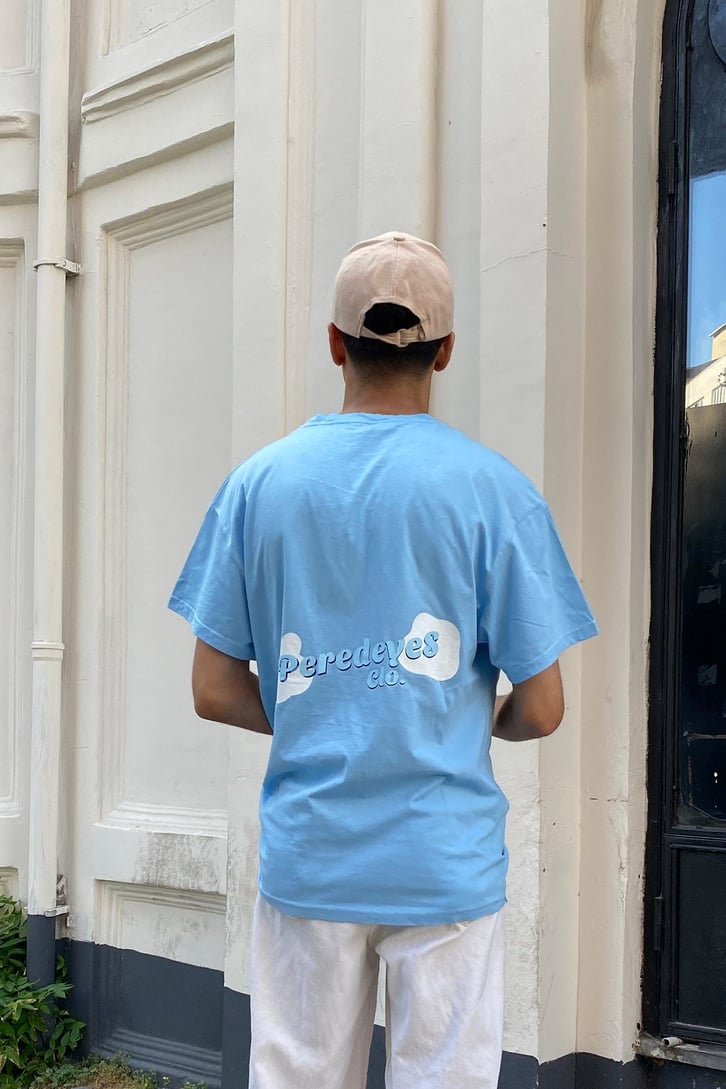 Peredeyes Sky Blue Printed Tshirt