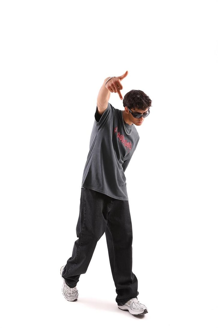Pessimist Nakışlı Oversize Tshirt