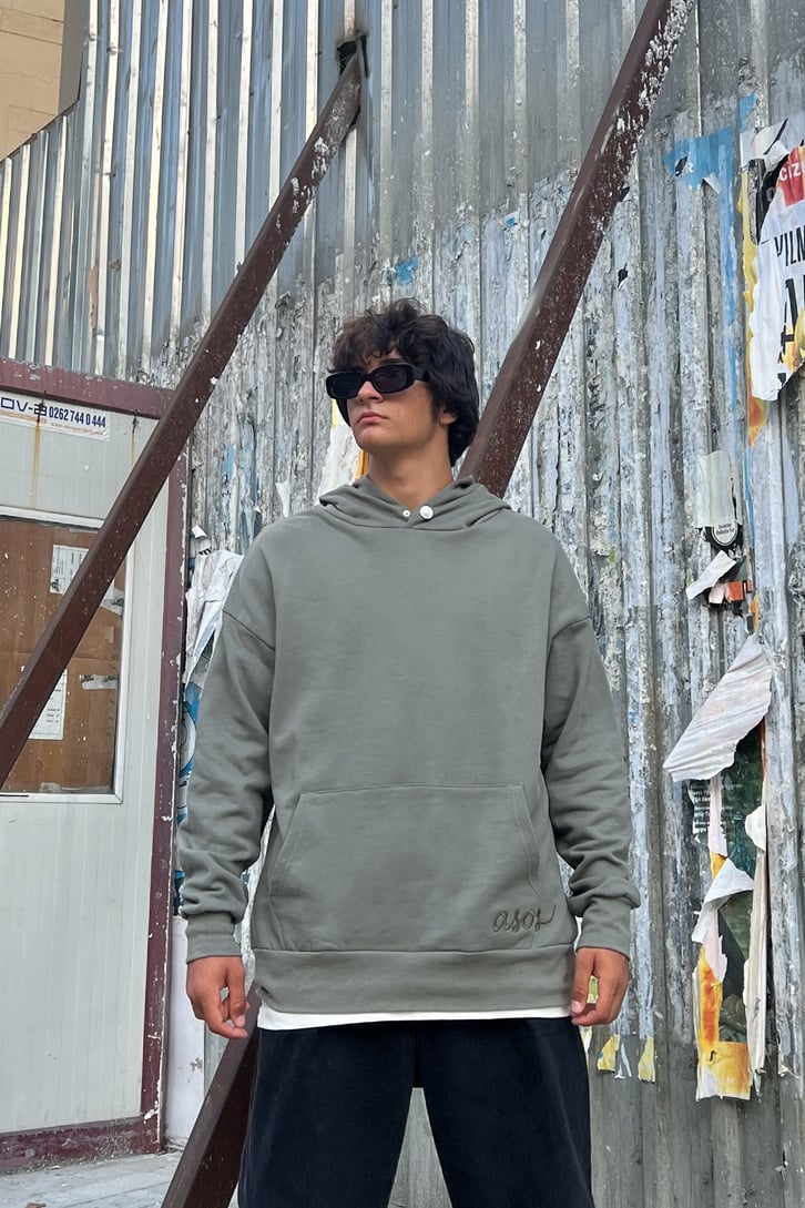 Phaseone Sırt Baskılı Oversize Sweatshirt