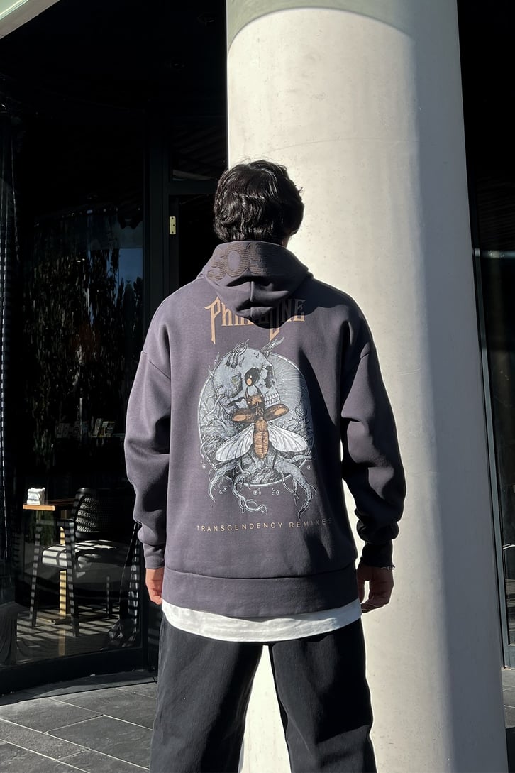 Phaseone Sırt Baskılı Oversize Sweatshirt