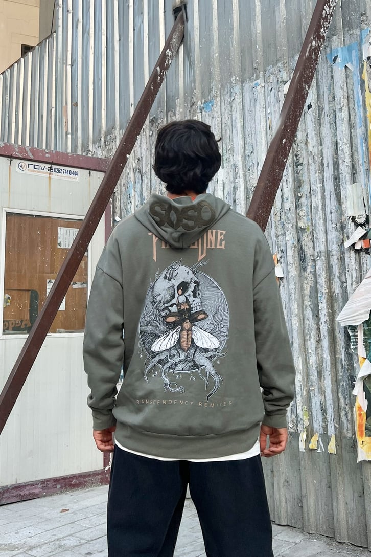 Phaseone Sırt Baskılı Oversize Sweatshirt