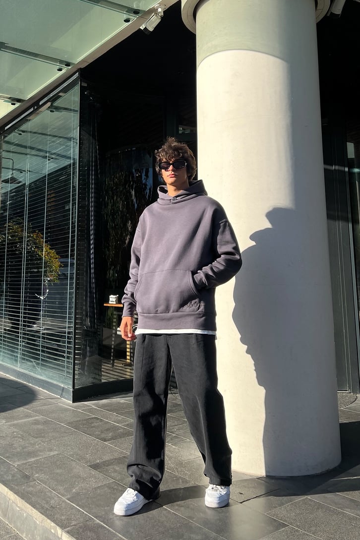 Phaseone Sırt Baskılı Oversize Sweatshirt