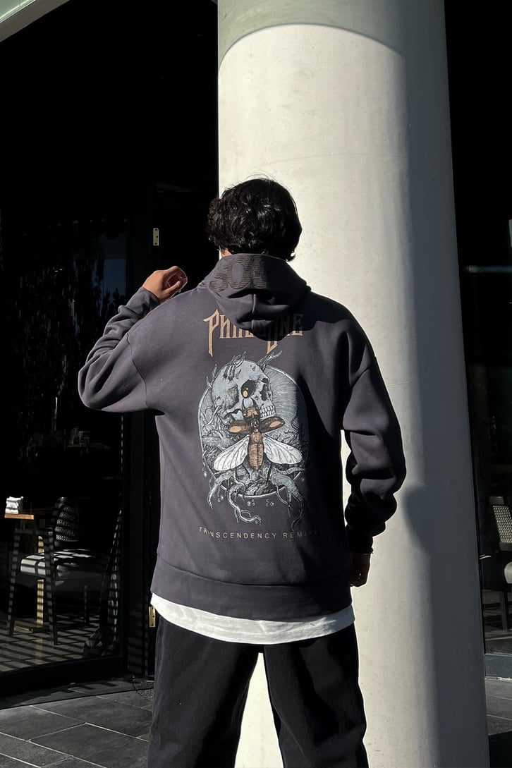 Phaseone Sırt Baskılı Oversize Sweatshirt