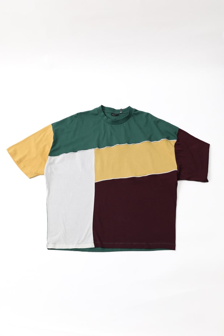 Pieced Color Oversize Tshirt