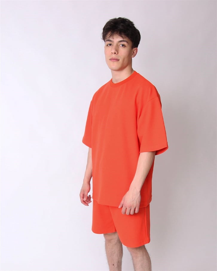 PİKE KUMAŞ OVERSIZE ŞORTLU EŞOFMAN TAKIMI