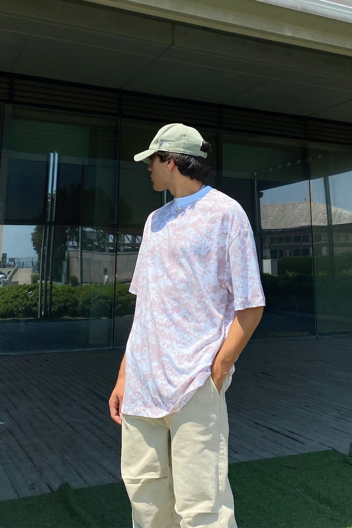 Piksel Desen Oversize Tshirt