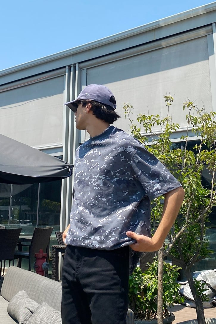 Piksel Desen Oversize Tshirt