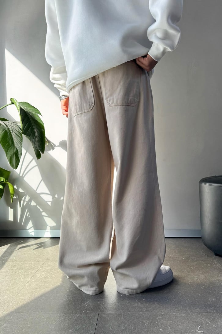 Pileli Gabardin Pantolon