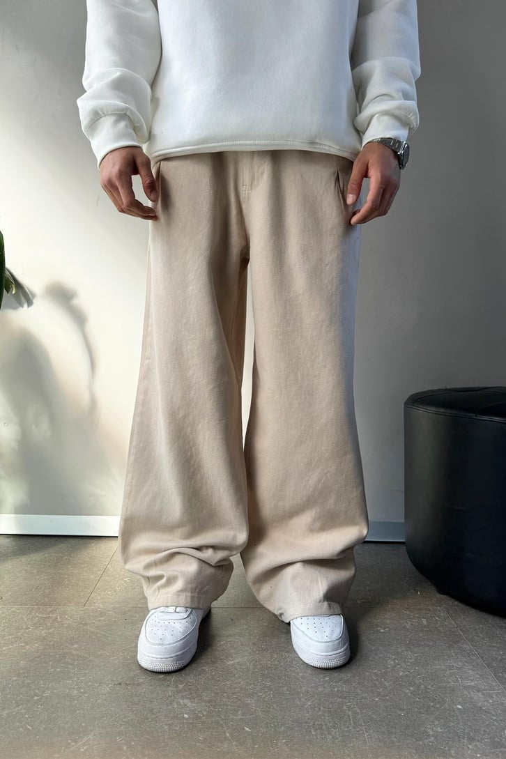 Pileli Gabardin Pantolon