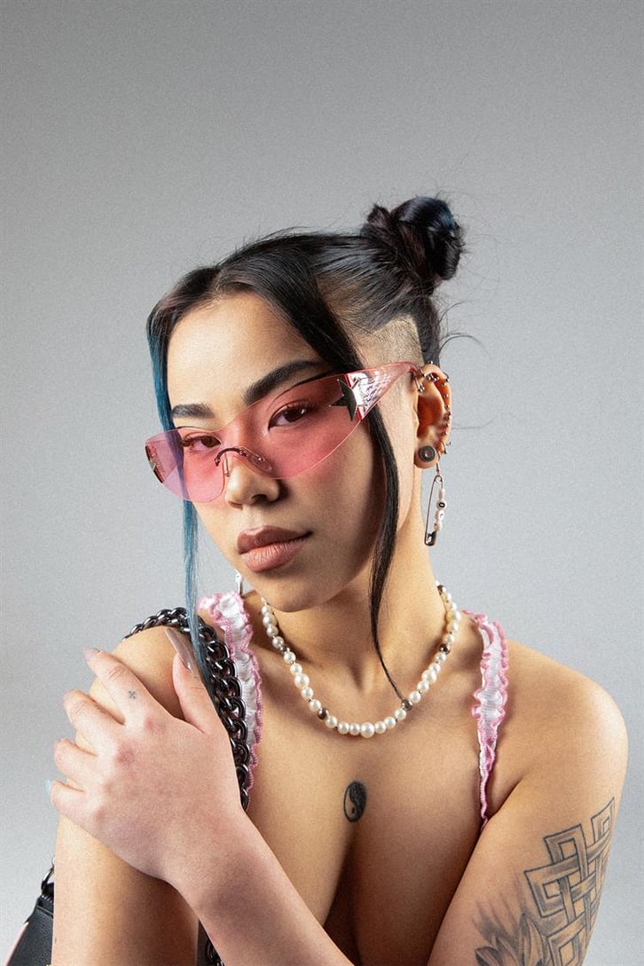 Pink Blaze Yıldız Detaylı Unisex Gözlük