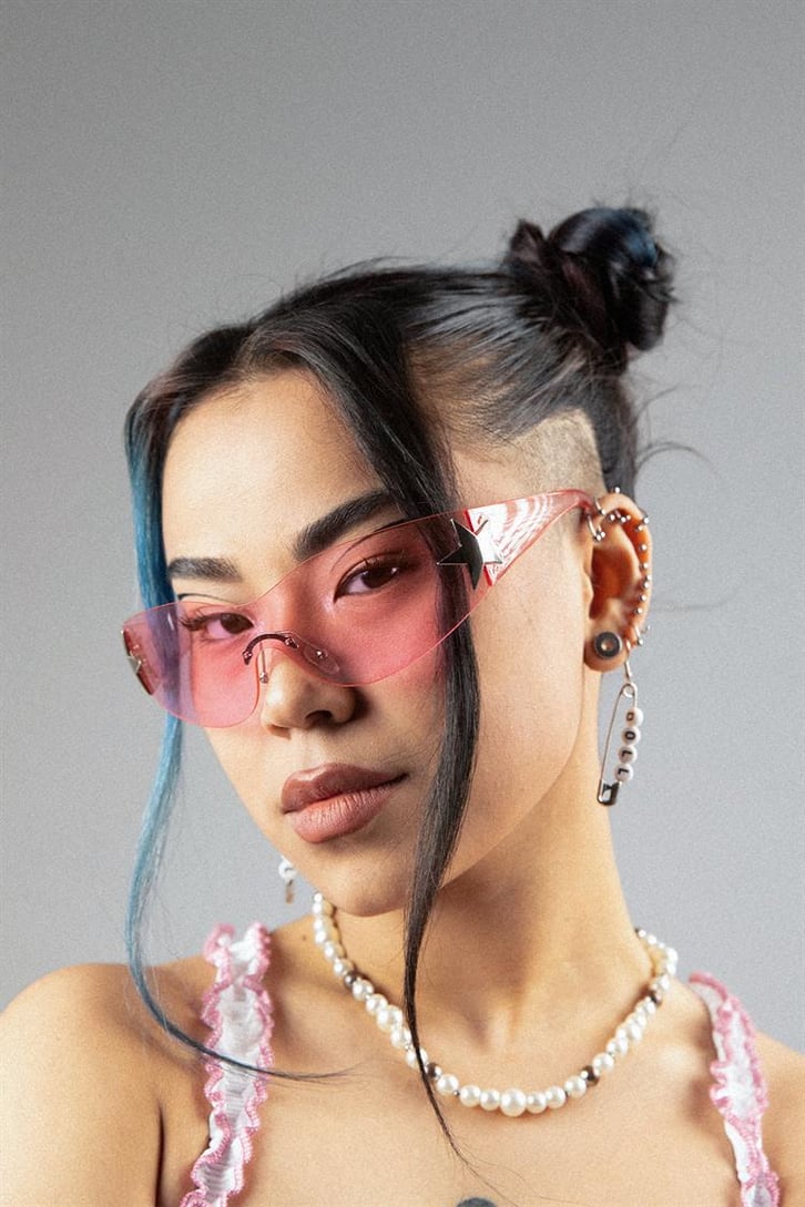 Pink Blaze Yıldız Detaylı Unisex Gözlük