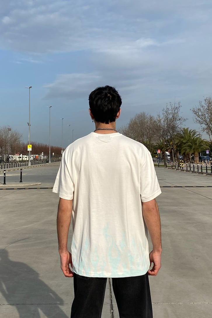 Pink Flame Punchwork Oversize Premium Tee