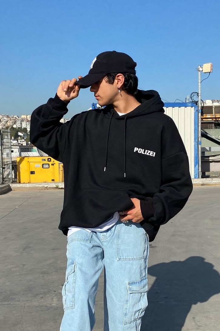 POLIZEI BASKILI OVERSIZE HOODIE