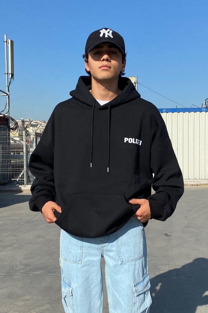 POLIZEI BASKILI OVERSIZE HOODIE