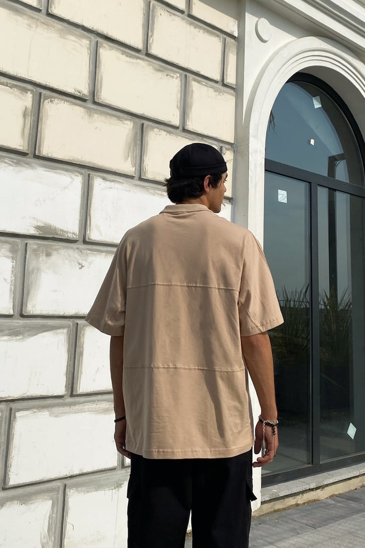 Polo Yaka Basic Oversize Tshirt