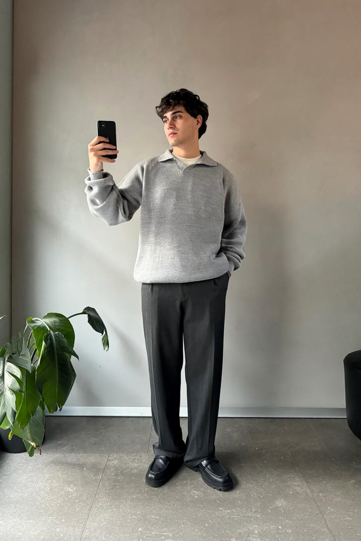 Polo Yaka Basic Triko Kazak