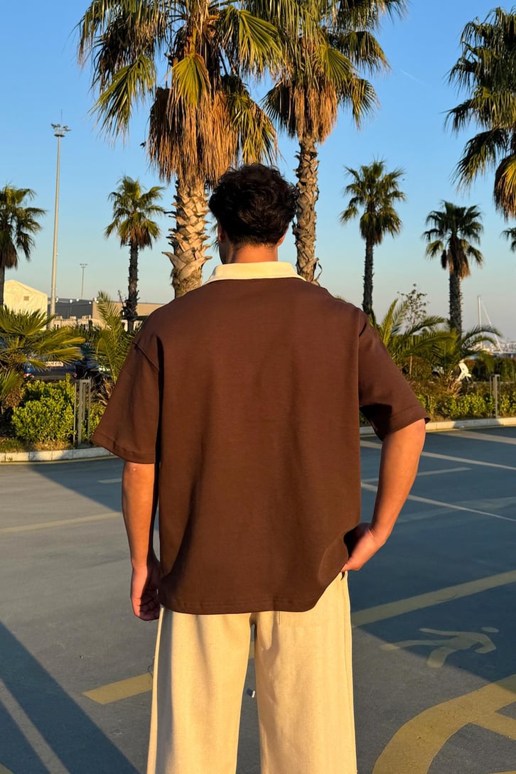 Polo Yaka Private Nakışlı Tişört