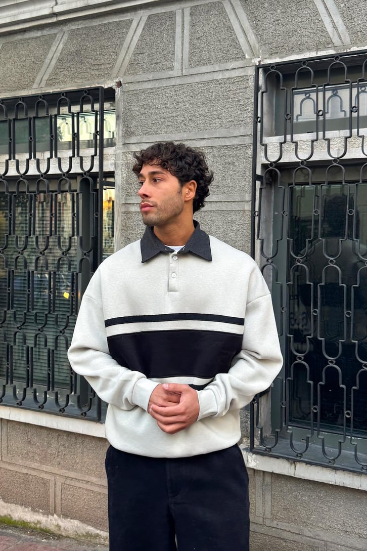 Polo Yaka Sweatshirt