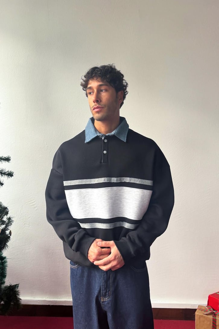 Polo Yaka Sweatshirt