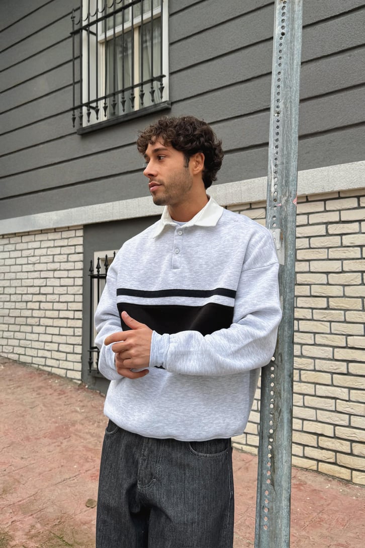 Polo Yaka Sweatshirt