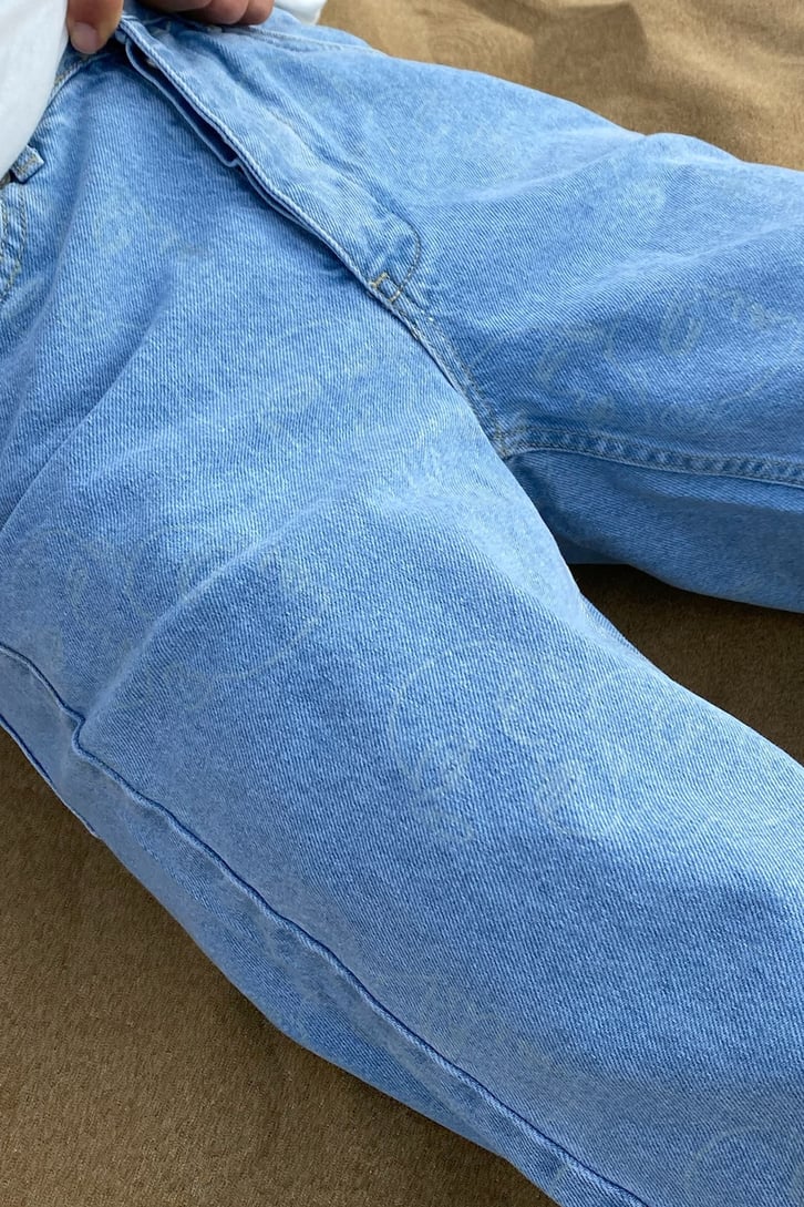 Portraits Lazered Mavi Regular Fit Jean