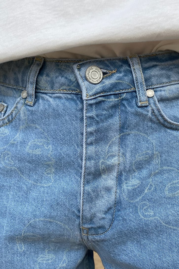Portraits Lazered Mavi Regular Fit Jean