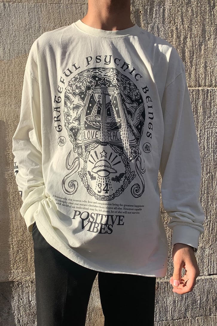 POSITIVE VIBES BASKILI OVERSIZE LONG SLEEVE TSHIRT