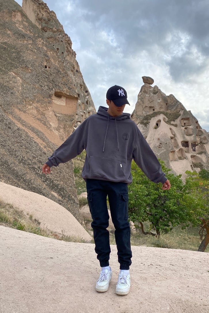 POSITIVE VIBES LOGOLU OVERSIZE HOODIE