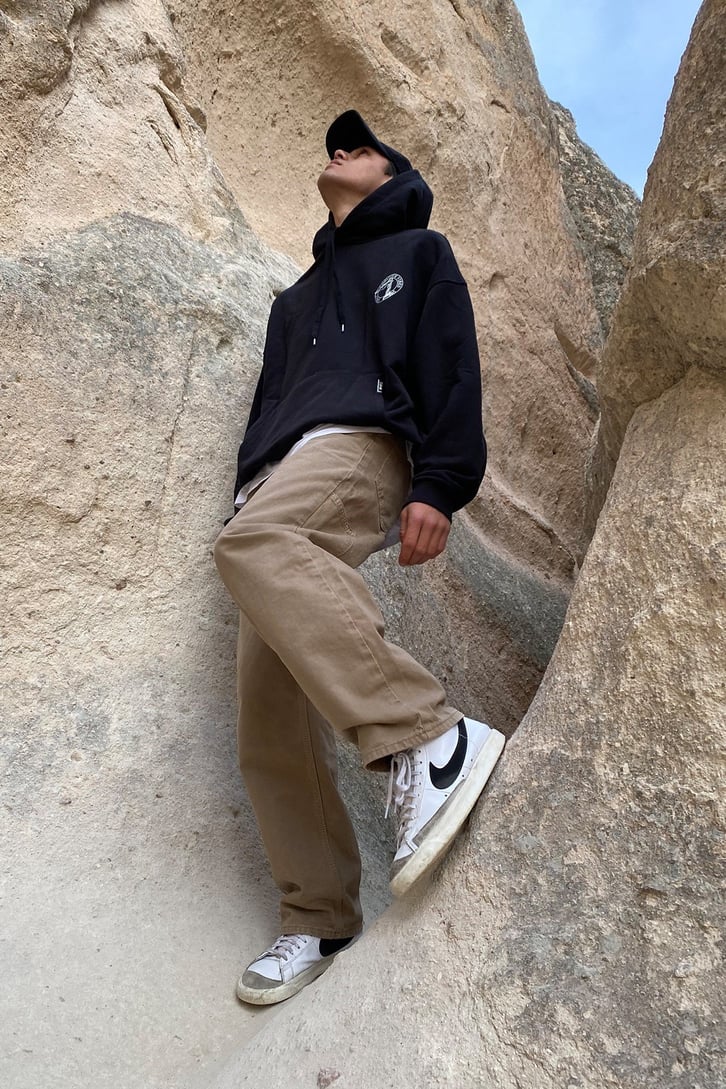 POSITIVE VIBES LOGOLU OVERSIZE HOODIE