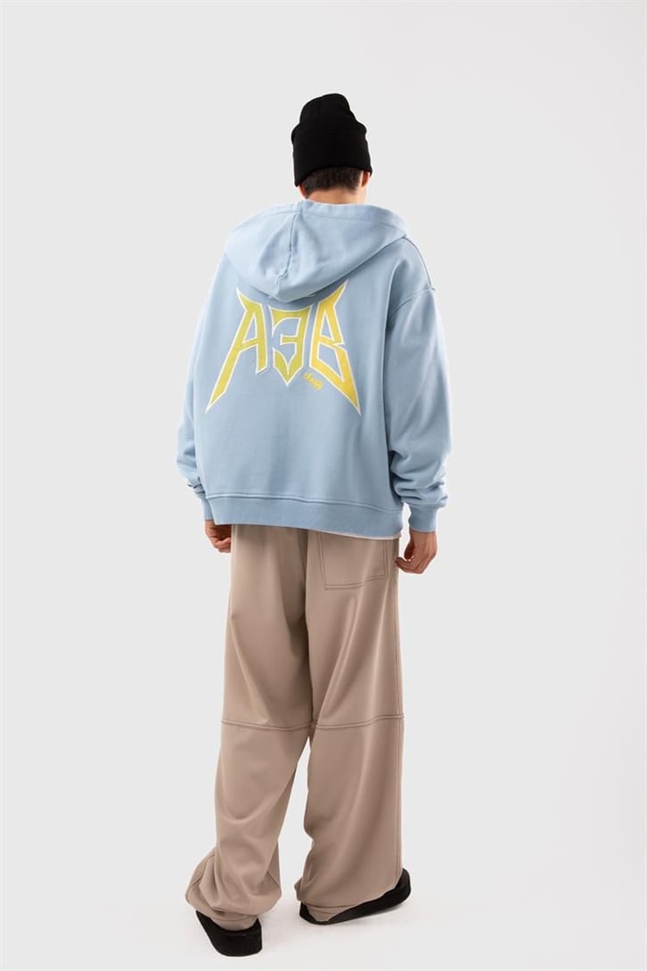 Premium 450 GSM Baby Blue Zip Hoodie