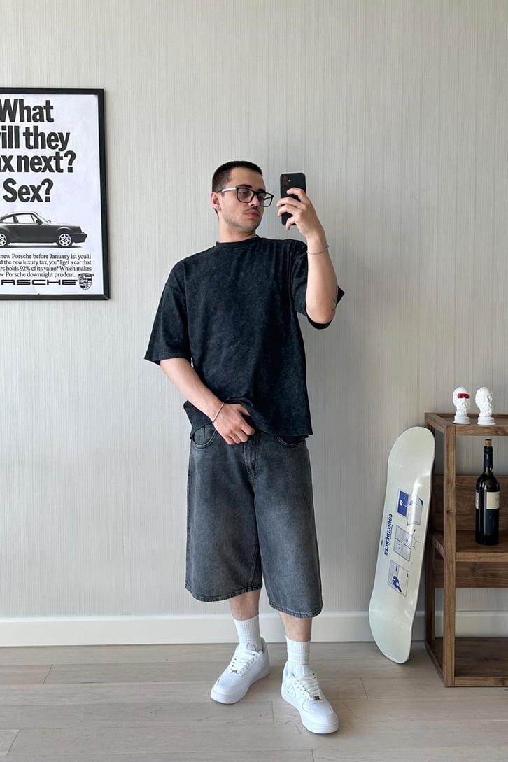 Premium Basic Acid Washed Oversize Tişört