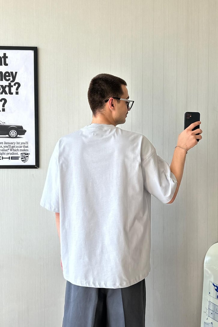 Premium Basic Gri Oversize Tişört
