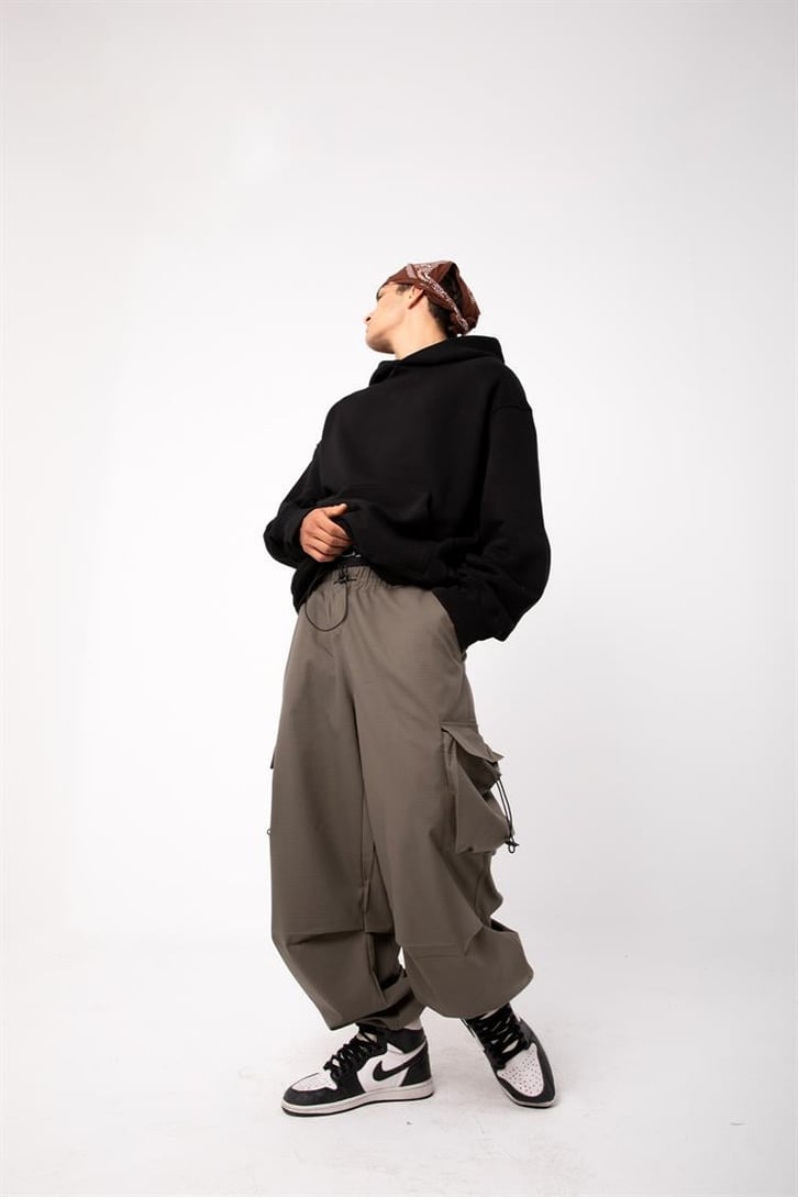Premium Basic Siyah Oversize Hoodie