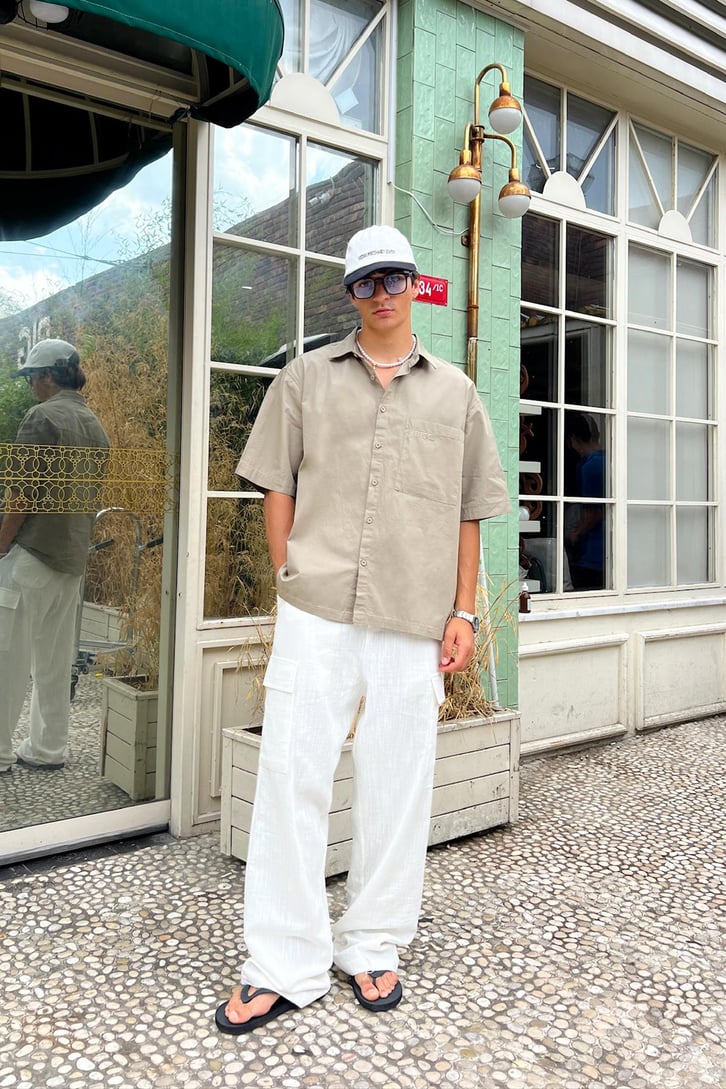 Premium Cotton Kısa Kol Oversize Gömlek