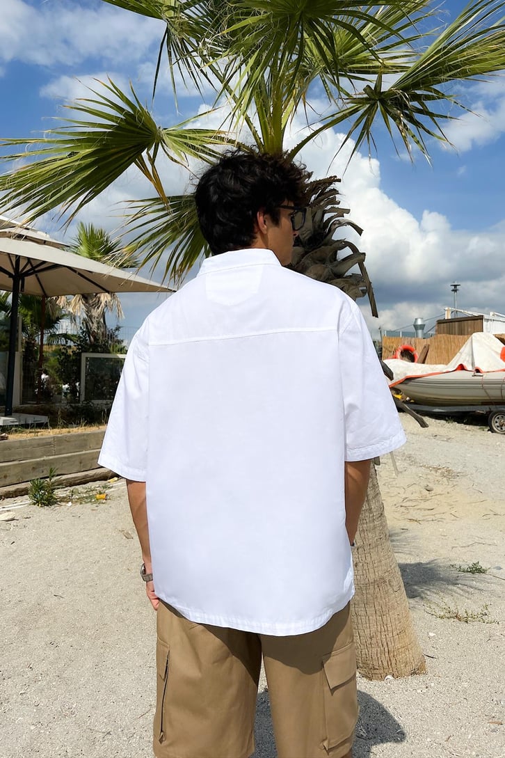 Premium Cotton Kısa Kol Oversize Gömlek