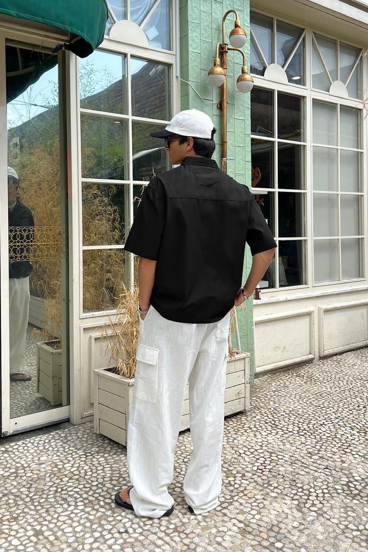 Premium Cotton Kısa Kol Oversize Gömlek