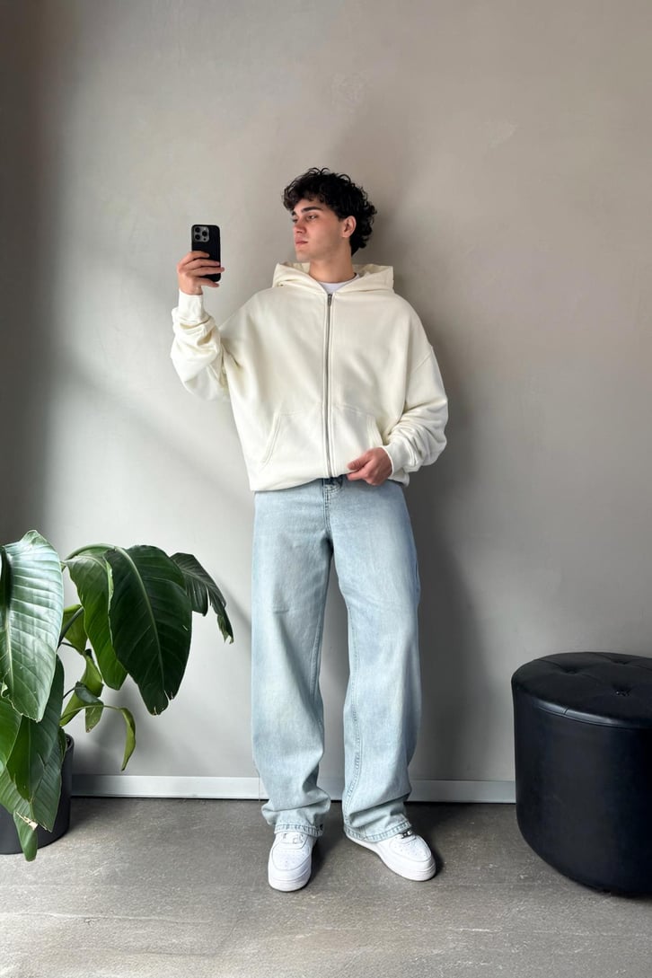 Premium Kumaş 450 Gsm Basic Zip Hoodie