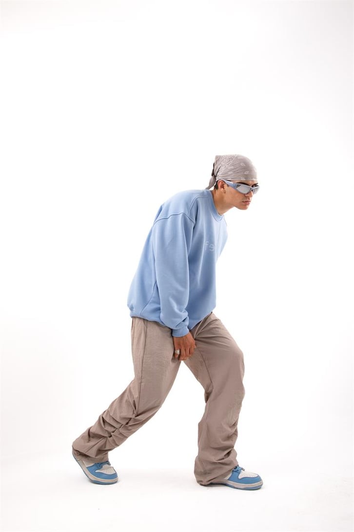 Premium Kumaş 500GSM Ferever Baskılı Krem Oversize Sweatshirt