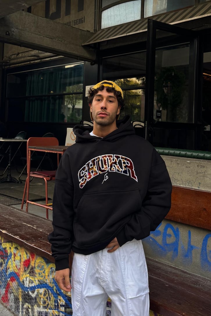 Premium Kumaş Shukr Baskılı Hoodie