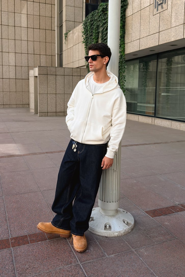 Premium Kumaş Zip Hoddie