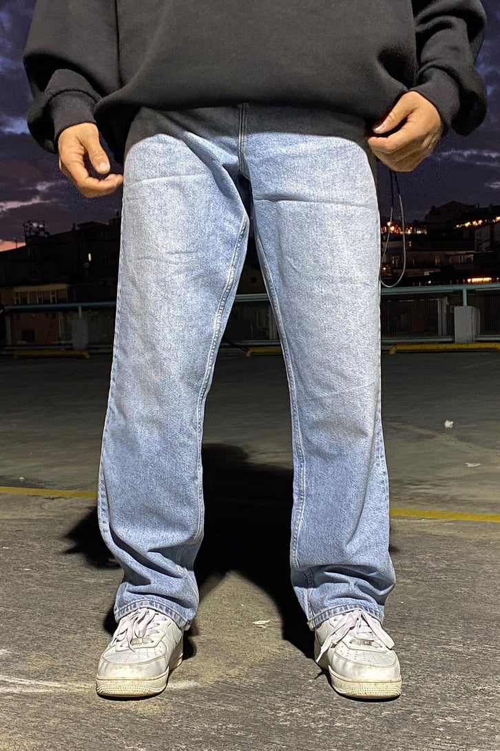 PREMIUM LOSSE FIT TAŞLAMALI JEAN