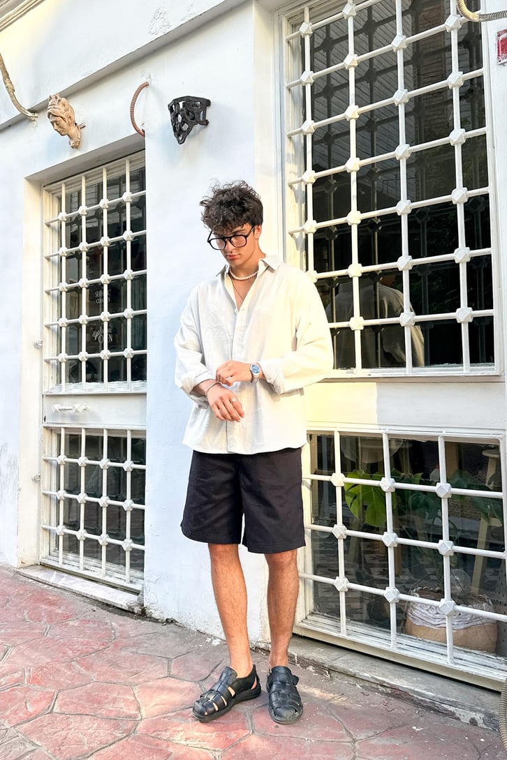 Premium Modal Karışımlı Buz Gri Oversize Gömlek