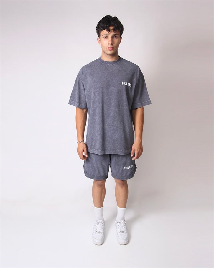 Premium Yıkamalı Gri Oversize Yazlık Takım