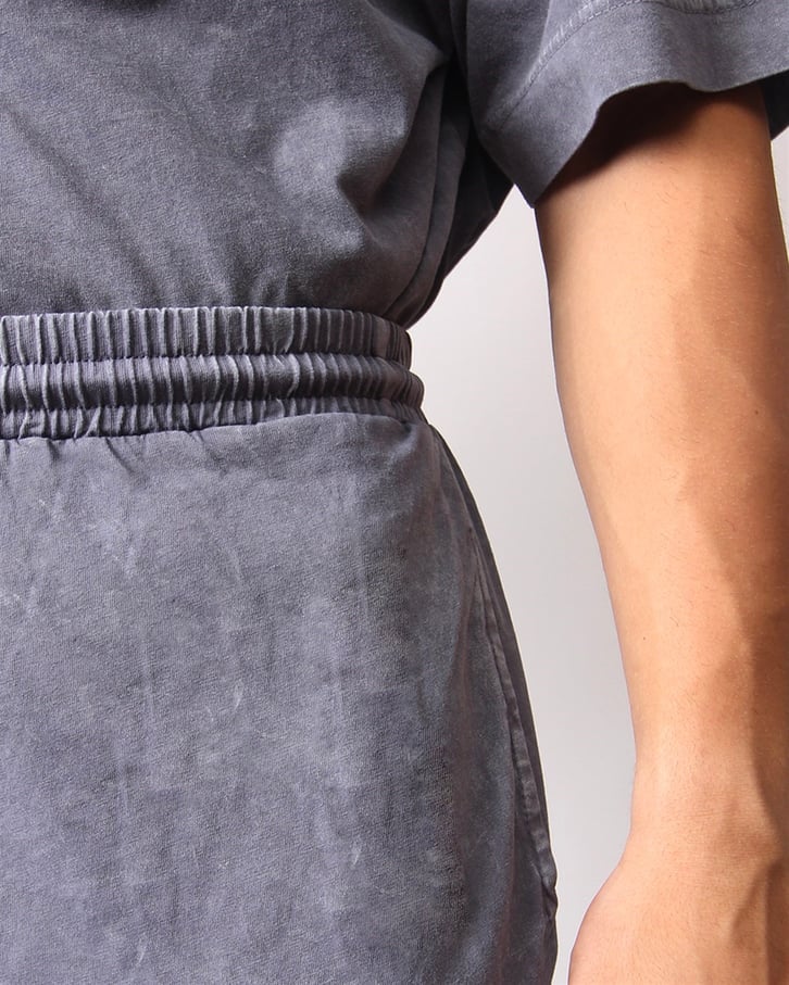 Premium Yıkamalı Gri Oversize Yazlık Takım