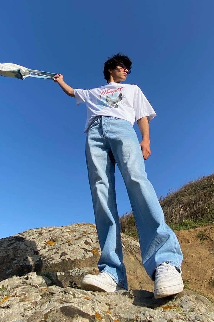 Prince Açık Mavi Baggy Jean