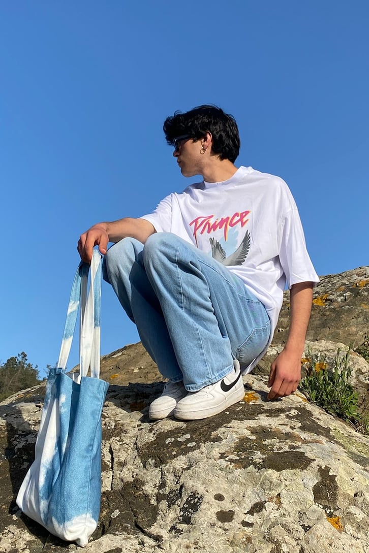 Prince-The Bird Baskılı Oversize Tshirt