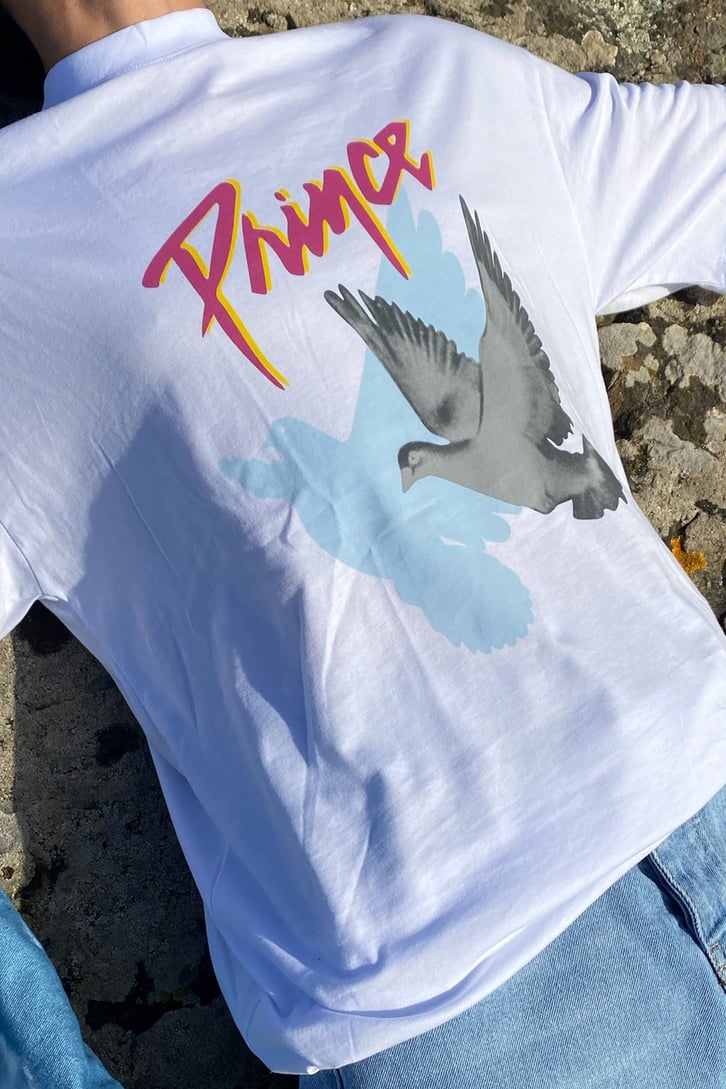 Prince-The Bird Baskılı Oversize Tshirt