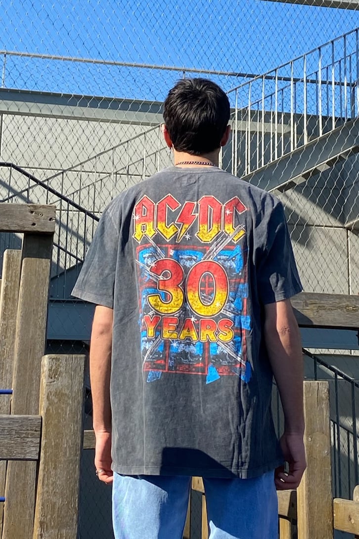 Printed Acid Washed Oversize Tshirt