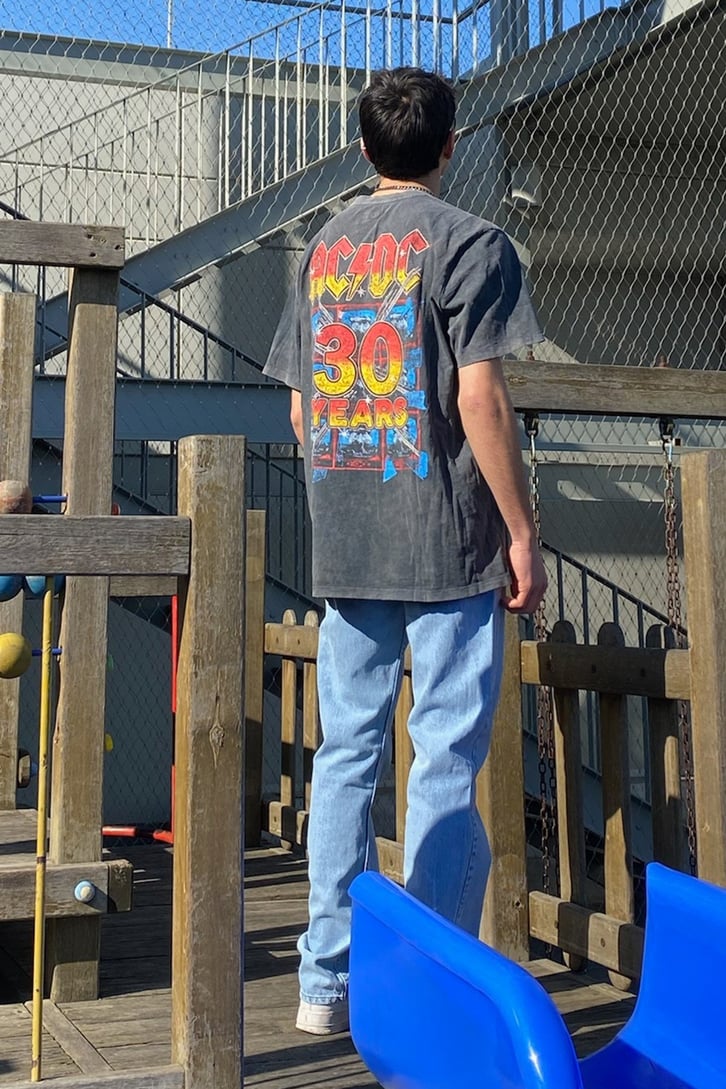 Printed Acid Washed Oversize Tshirt