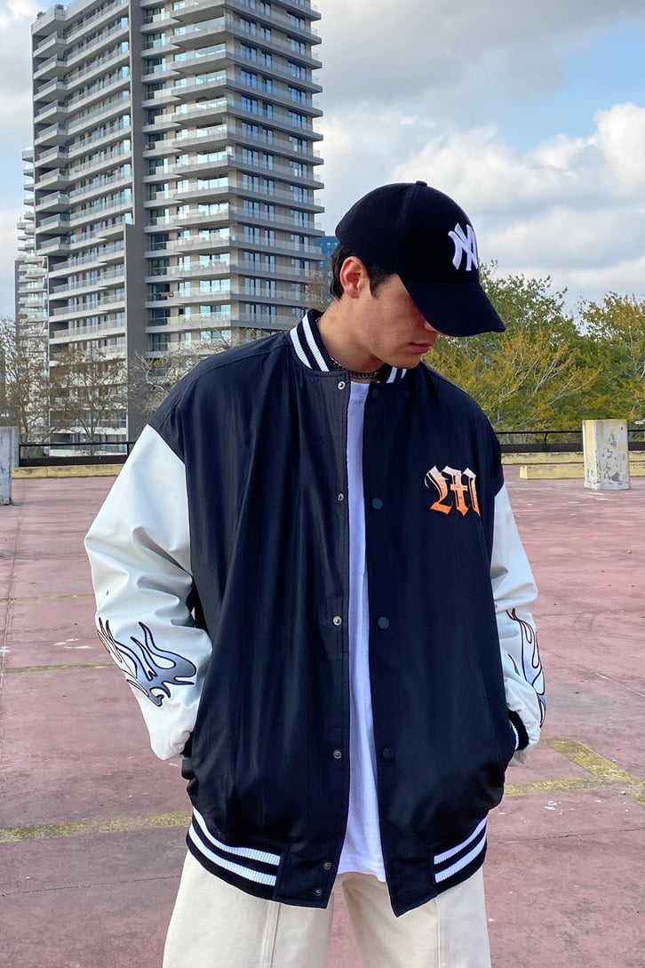 Printed Oversize Premium Collage Jacket